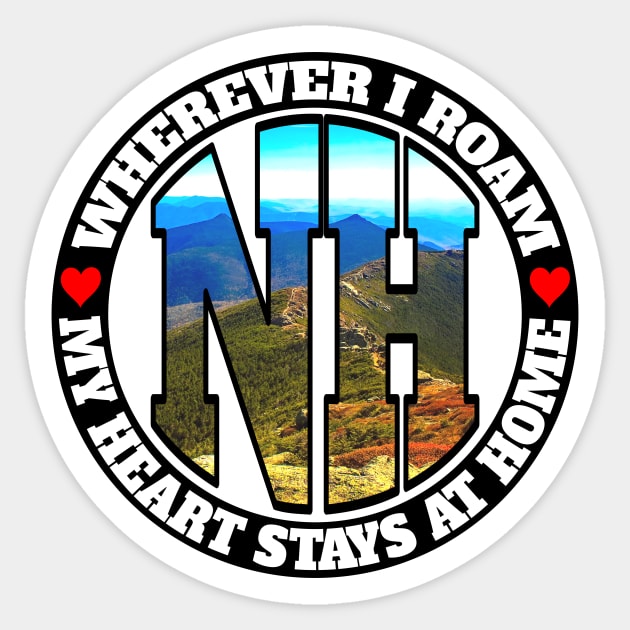 Heart Stays Home - New Hampshire Sticker by DonDota